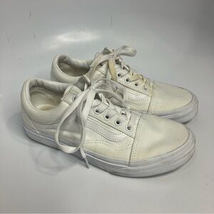 Vans all white old skool sneakers size 7.5
